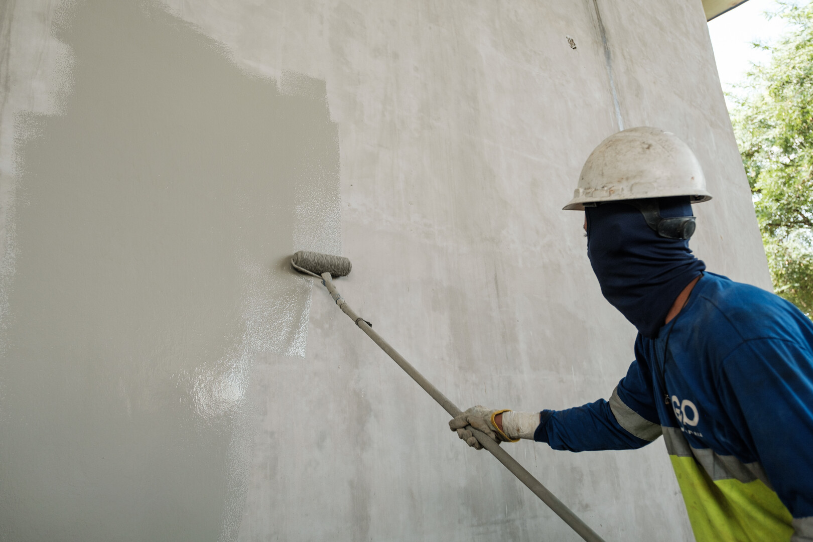 Aplicação Pintura de poliuretano alifático